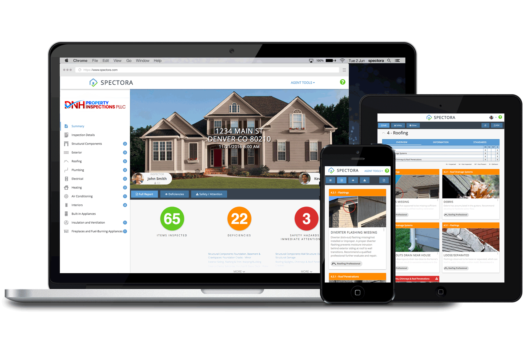 DNH Property Inspections report mockup